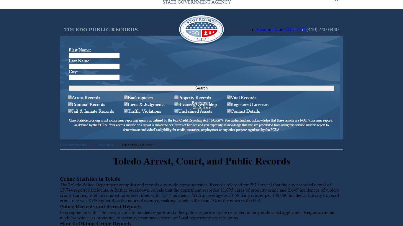 Toledo Arrest and Public Records | Ohio.StateRecords.org